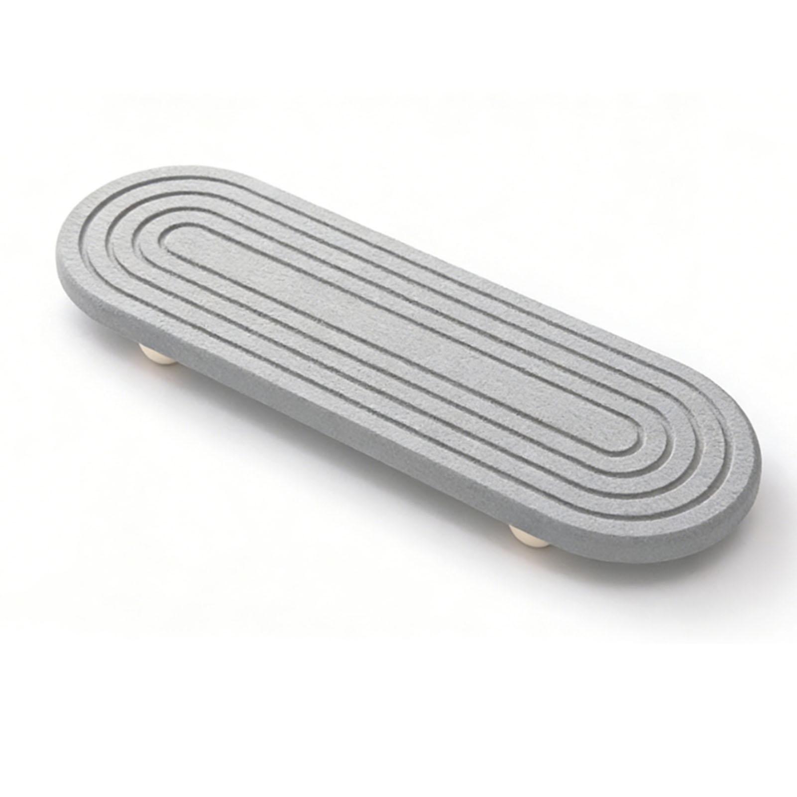 

Water Absorbing Stone Tray Minimalist Versatile Quick Drying Diatomite Tray for Kitchen Sink Bathroom Counter 30x10cm 30x10cm / 11.8x3.9in