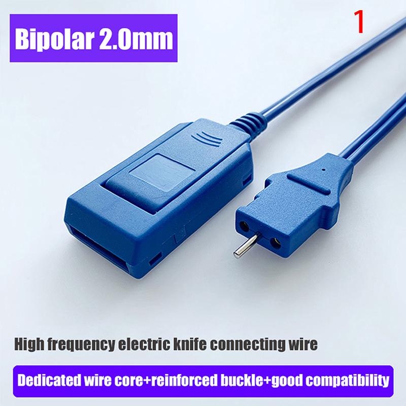 Cable Adaptador de Placa de Electrodo Cable de Conexión de Placa Negativa Enchufe de 2,0 mm 6,3 mm para Placa Bipolar Desechable y Placa Monopolar