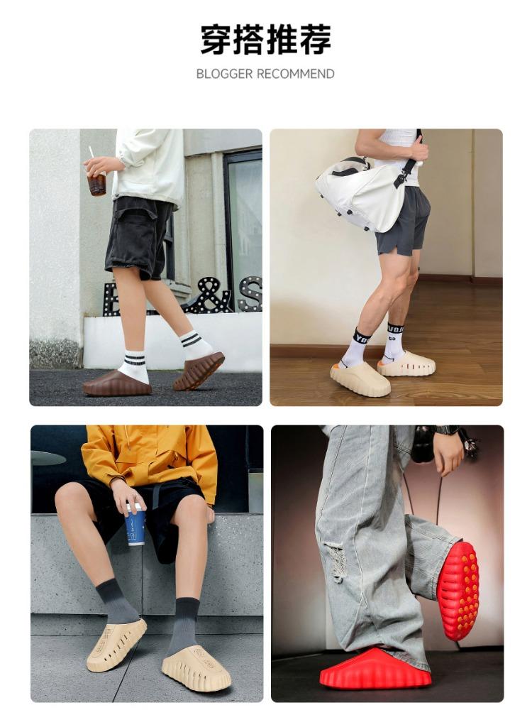 Nuevas Pantuflas para Mujer de Exterior Suaves con Suela Gruesa Chanclas Sandalias Transpirables para Hombre Antideslizantes Pantuflas de Baño Sandalias de Playa de Verano
