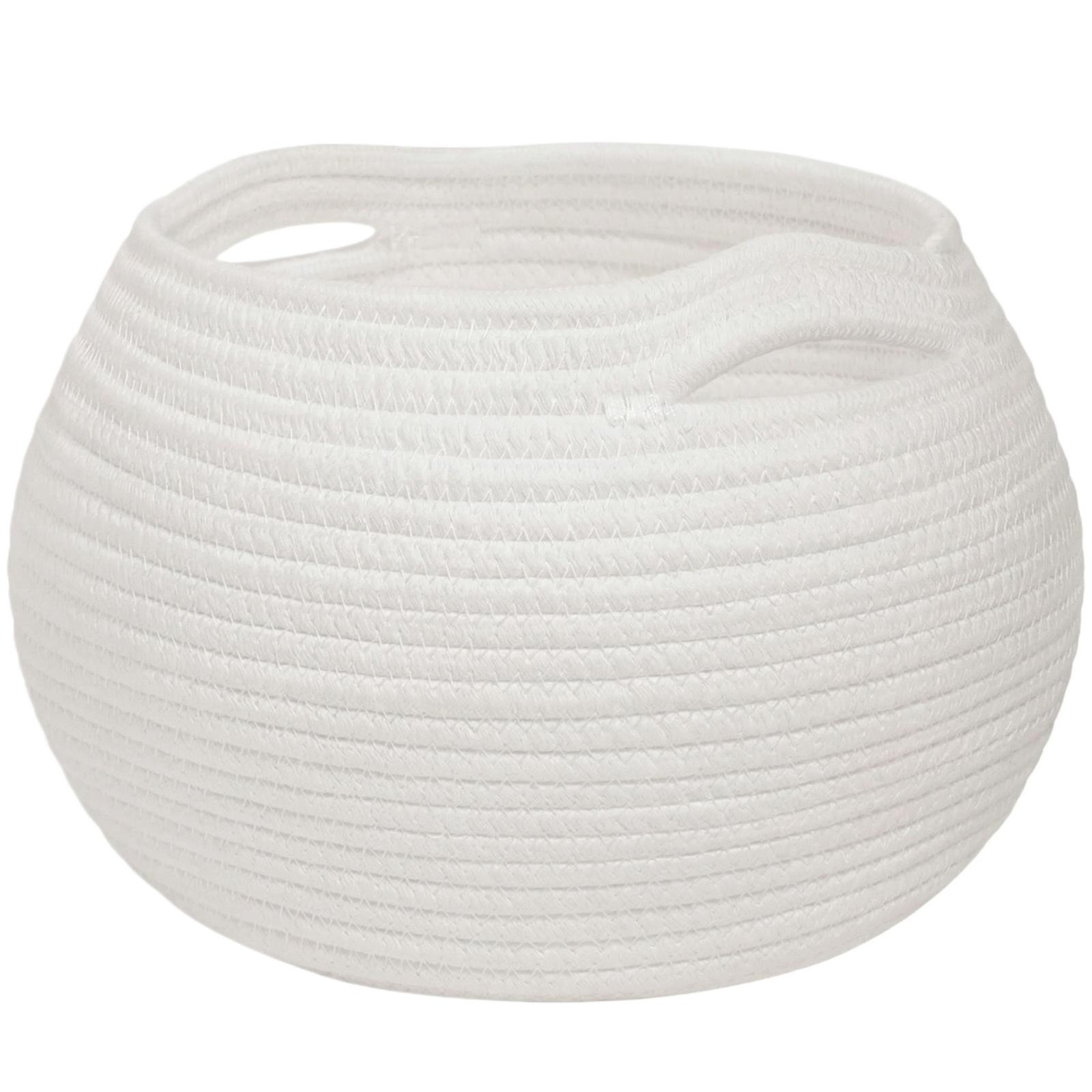 

Rope Storage Basket, Suitable For Storing Socks, Dog Toys, Towels, And Can Be Used In The Living Room, Bedroom, Or Bathroom. One Size