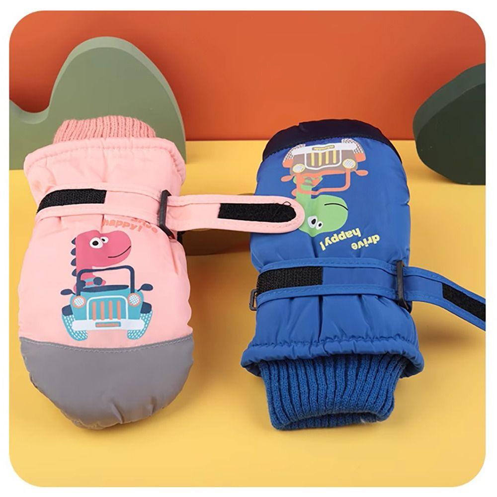 Waterproof Mitten Non-slip Kid Gloves Cute Children Ski Gloves  Snow Snowboard