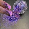 Crystal Fire Chameleon Nail Opal Flakes Iridescent Chrome Nail Powder Saprkly Chunky Glitter Mermaid Sequins Manicure Paillettes