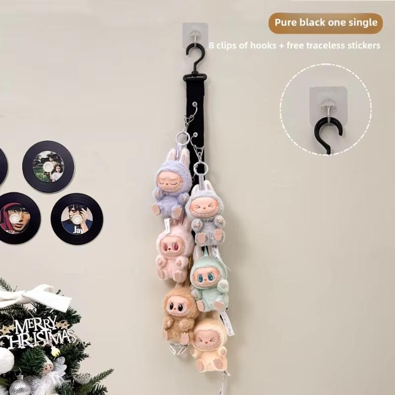 Pendant Storage Display Shelf Doll Wall for Doll Practical Plush Door Behind Clip Wardrobe Wall Hanging Storage Bag