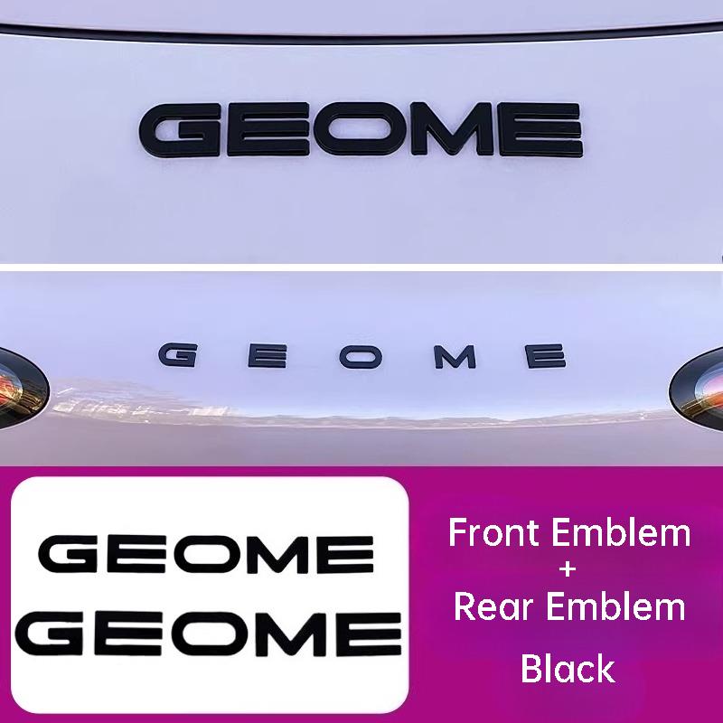 For Geely Xingyuan EX2 eMAS 5 Front Rear Emblem Letter Sticker Blackened Hood Trunk Badges Auto Decoration Accessories