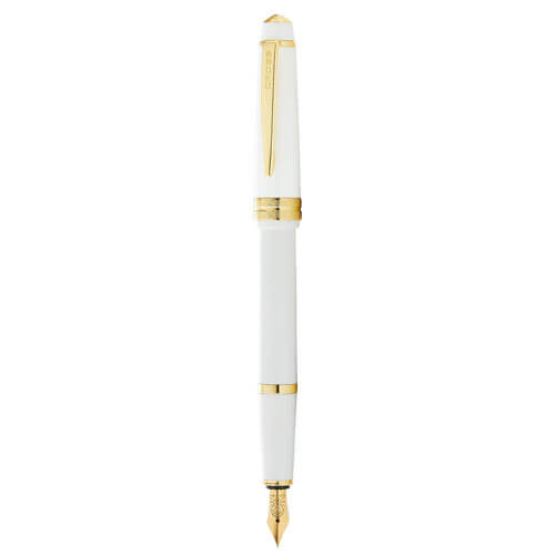 Cross Cross Bailey Light Gloss Fountain Pen (White/Gold)