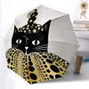1 Stück Katze Punkte Automatisches Öffnen/Schließen Regenschirm Kompakter Faltregenschirm, Ganzjahres-Tragbarer Regenschirm für Damen/Herren F1124337
