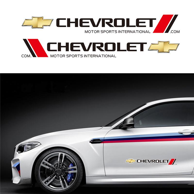 2 Pezzi Adesivo Laterale Portiera Auto Decorazioni Styling Carrozzeria Decalcomanie Per Chevrolet Cruze Spark Captiva Suburban Camaro Malibu Colorado