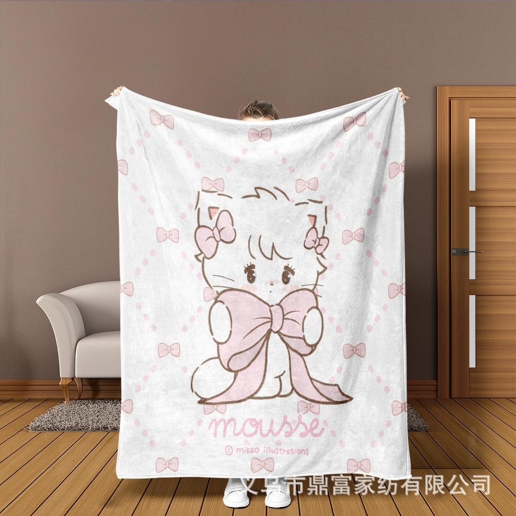 New Cute Cartoon Mikko Flannel Blanket All-season Children's Printed Blanket Soft Nap Blanket