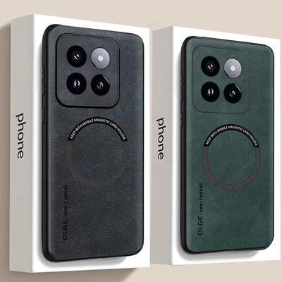 Pentru huse de telefon din piele de oaie Magsafe pentru husă de telefon din piele de oaie pentru Xiaomi 14 13T 13 12S 12 11 Pro Husă ultra magnetică pentru husă Xiaomi 14 13T Pro