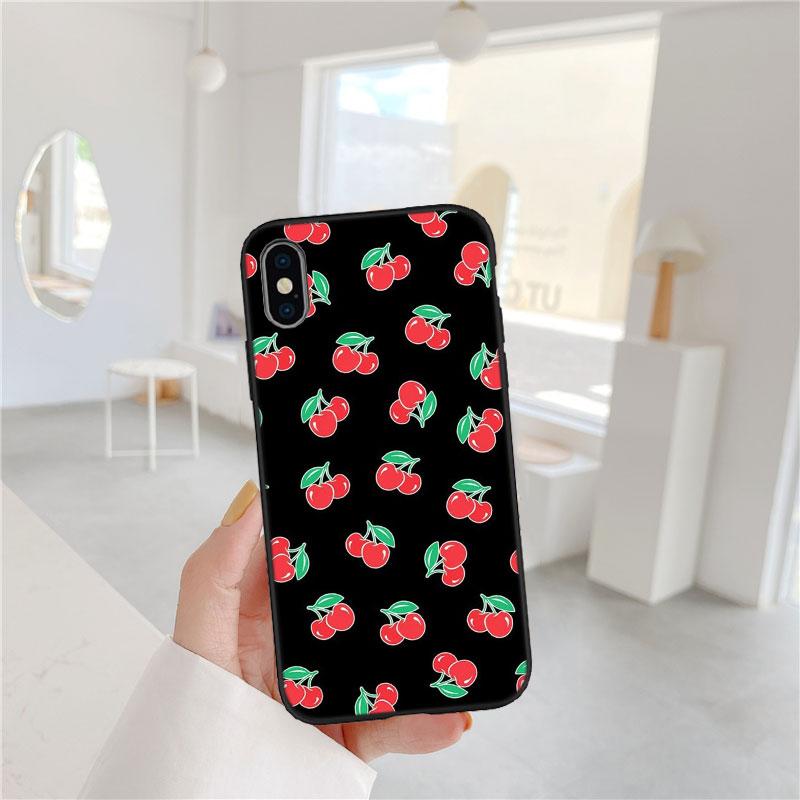LO24 Cherry fruit Soft Shell Phone Case for Samsung Galaxy S20 S21 S22 Ultra FE + Plus A21S A22 A24 A25 A26 A30 A30S A31