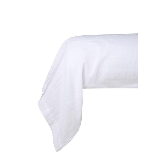 Taie protège traversin - Elisa - 100% coton - 43 x 180 cm - Blanc