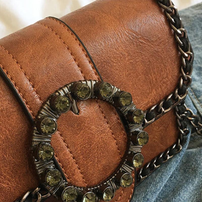 Senior Sense of Ladies Chain Bag Casual Versatile Crossbody Bag Fashion High-grade Single Shoulder Retro Hong Kong Style Small Square Bags