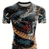 T-shirt Animé Imprimé en 3D T-shirt de Compression Homme Haut à Manches Courtes T-shirt de Fitness Nouveauté Slim-fit Moulant T-shirt Cosplay Homme