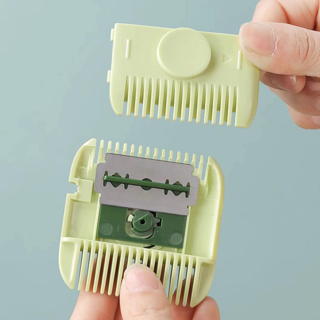 2 In 1 Baby Hair Cut Hairdressing Comb Women Girls Broken Hair Bangs Trimmer Manual Portable Children's Hair Clipper