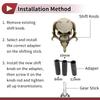 HEROFFIX Skull Shift Knob for Automatic and Manual Beige with 3 1 Set Vehicles, 10cm, Resin, Adapters,