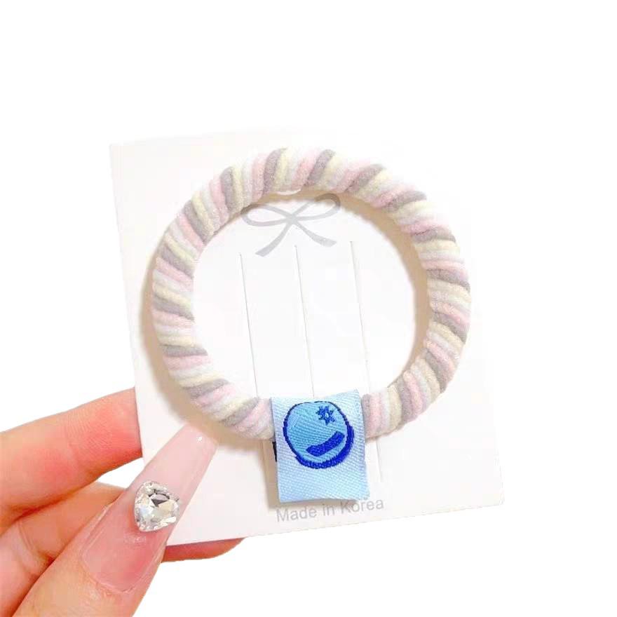 New Ice Cream Color High Elastic Hair Ties - Damage-Free Candy Color Rubber Bands for Girls