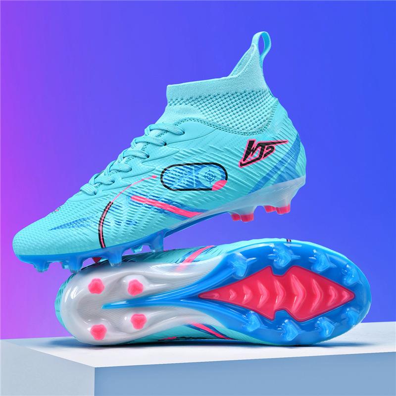 Female Students Help Spike Football Shoes Male Xiyin Training 2025 Amazon Manufacturers High-top Competition Sports Shoes