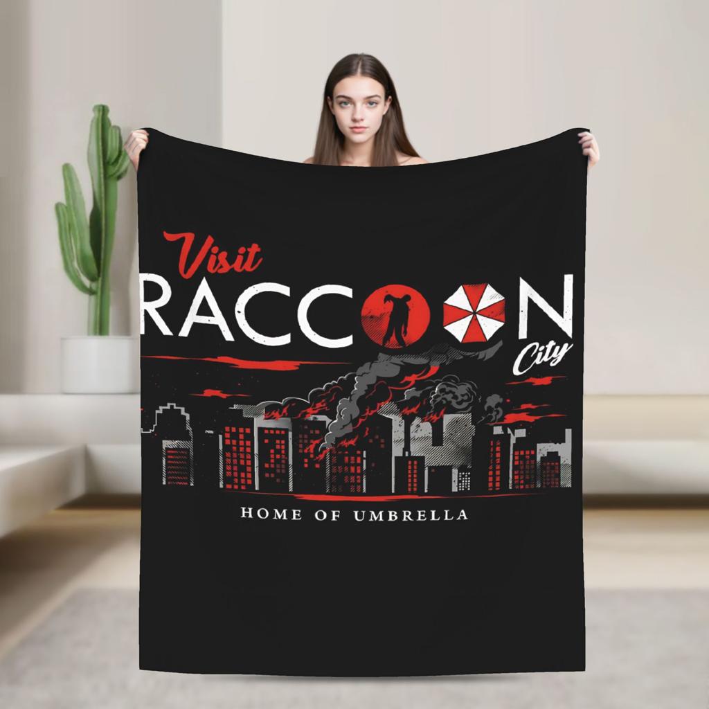 Leon Kennedy Resident Evil Warm Soft Blanket Picnic Plush Bedding Throws Fashion Outdoor Flannel Bedspread Sofa Bed Cover
