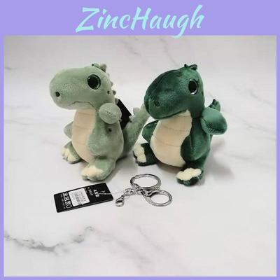 Adorável Chaveiro Acessório Dinossauro de Pelúcia Verde Macio Fofo Brinquedo de Pelúcia Presente