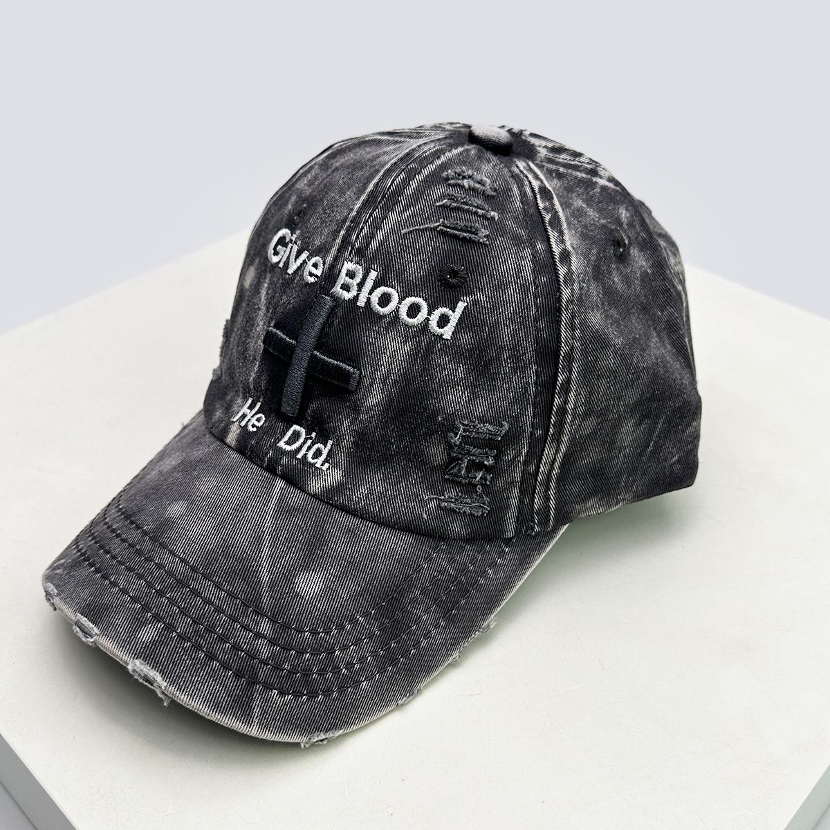 

New Unisex Letter Embroidery American Vintage Baseball Hats Broken Breathable Casual Sunshade Peaked Caps Versatile Fashion Ins 52-60cm