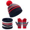 Kids Winter Warm 3-Piece Set: Knit Hat Scarf Gloves Boys Girls - Acrylic Sweet Style Letter Print