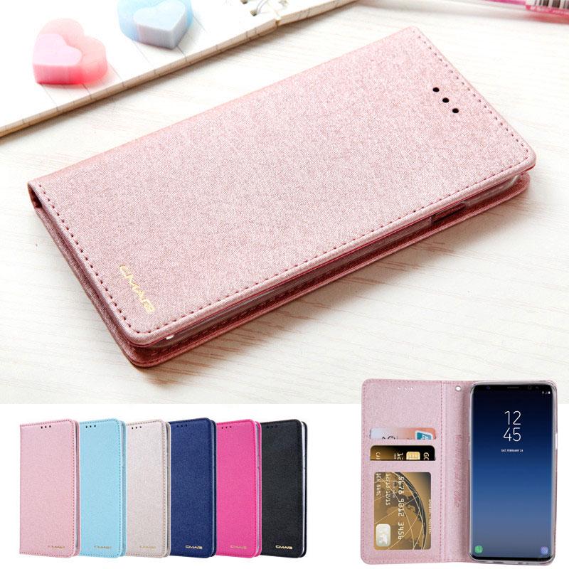 

Чехол-бумажник из мягкой кожи с магнитной крышкой для телефонов Samsung Huawei Xiaomi