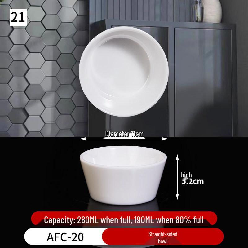 Ruhan White Melamine Bowls (10-Pack)