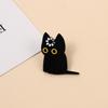 Pin de Esmalte Gato Negro Cargando Espiral Broche Divertido Cerebro Estrellado Gato Meme Insignia de Solapa Para Mochilas Joyería Regalos Para Amigos