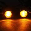 2Pcs Chrome Motorcycle LED Turn Signal Lights 41mm Fork Clamp Blinker Amber Indicator