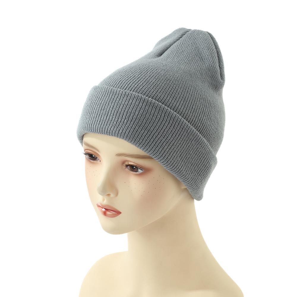 Korean Style Winter Acrylic Knit Hat - Modern Minimalist, Warm, Windproof, Fashionable, Versatile Wool Hat
