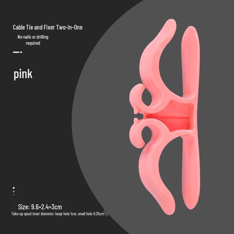 Punch-Free Power Cord Organizer: Electrical Wire Storage Holder & Winding Tool.