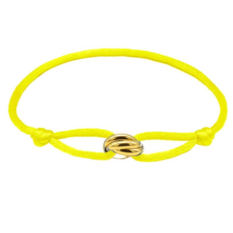 Bracelet 3 Stainless Steel Metal Buckle Bracelet Adjustable Rope Classic Bracelet for Men Friendship Jewelry Gift for Women
