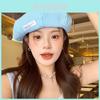 Summer Sweet Cute Checkered Beret Hat For Women Unisex Lightweight Breathable Style
