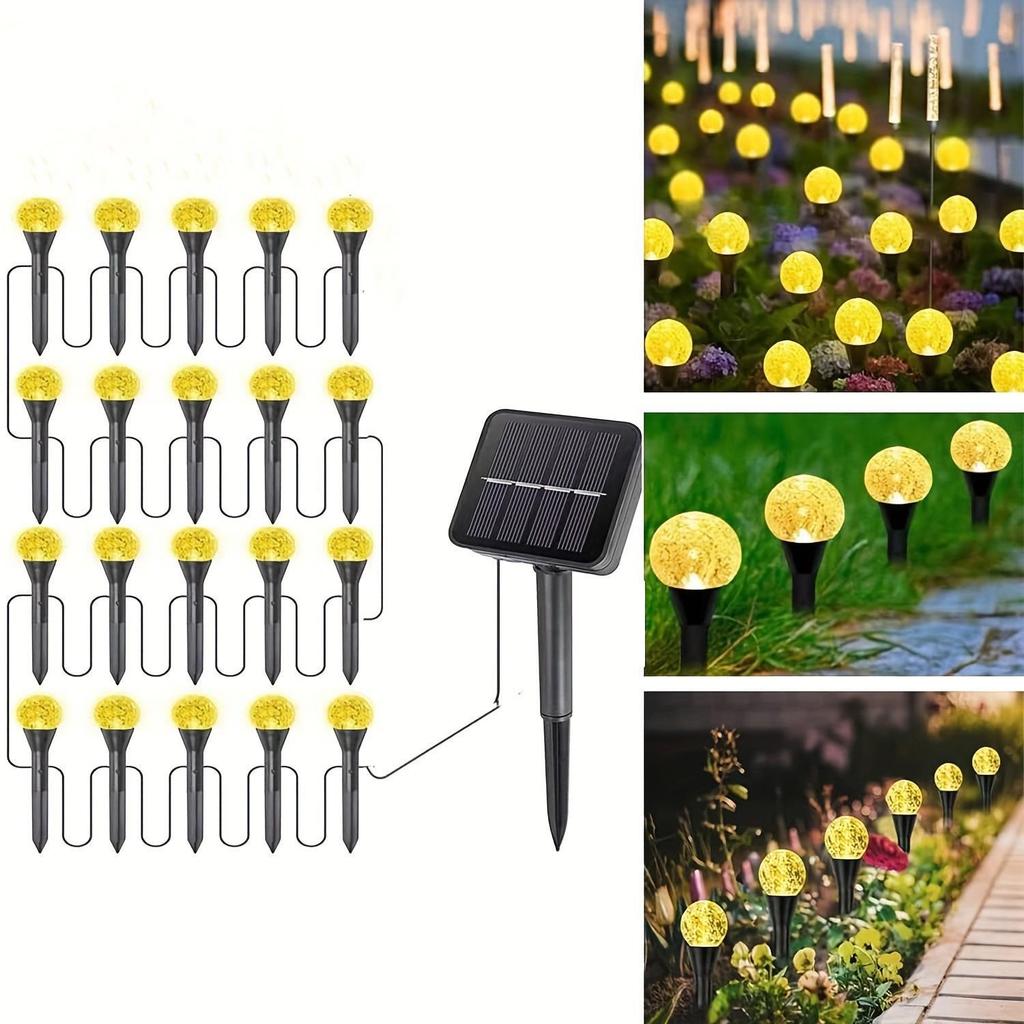 Solar LED Bubble Ball Ground Stake Light - Waterproof, High Brightness Outdoor Lawn & Courtyard Decor