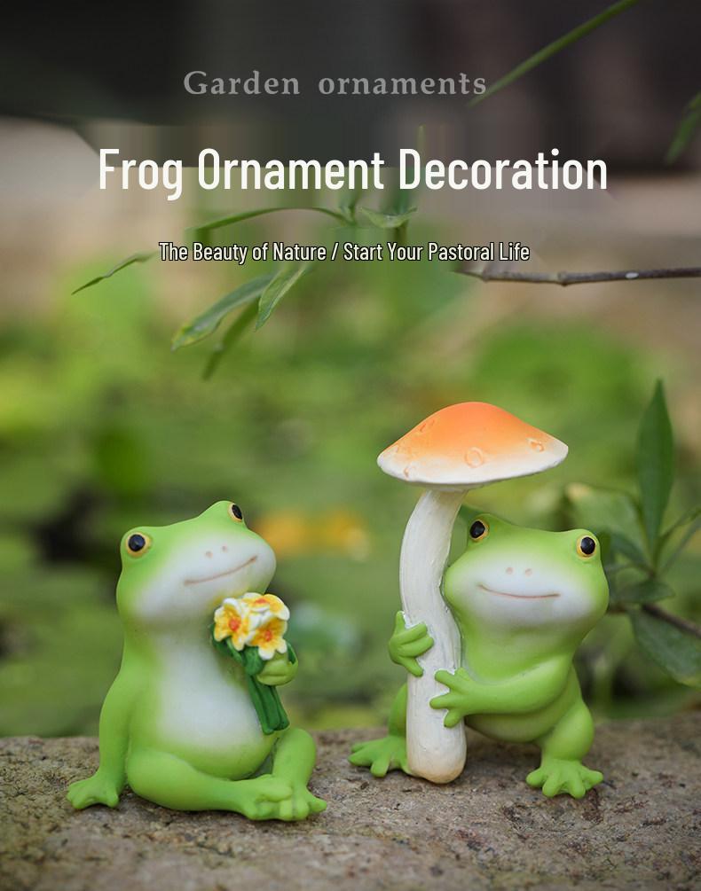 Charmantes kleiner Frosch Harz Blumentopf & Wasserspiel für Gartengestaltung.