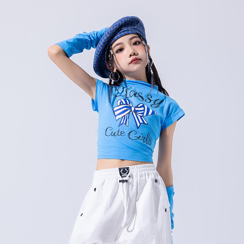 Trendy Jazz Dance Costume for Girls - Stylish Hip-Hop Performance Outfit