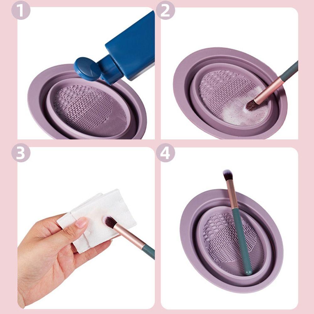 Beauty Makeup Brush Cleaning Mat Silicone Cosmetic Scrubber Board  Brush Cleaning Tool