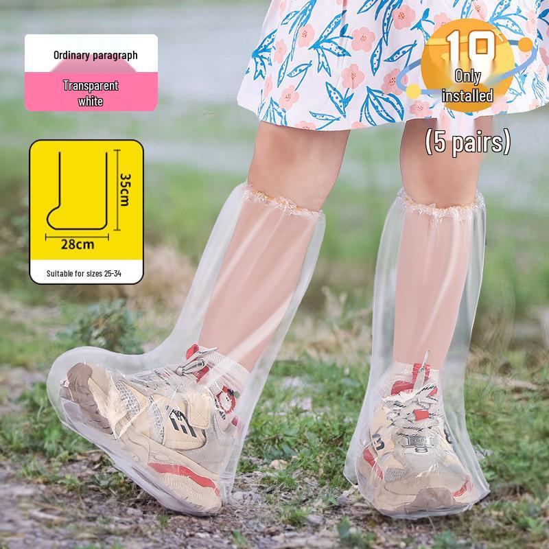 Детские водонепроницаемые нескользящие бахилы от дождя: Прочные, Утолщенные Дорожные Ботинки