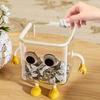 Creative Desktop Trash Can Transparent Cartoon Storage Box Makeup Sundries Bucket Organizer Holder Case