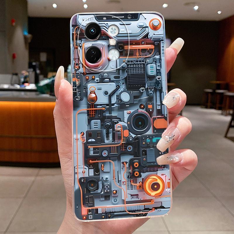 For Tecno Spark 30 5G Phone Case Cute Cartoon Dragon Patterns Soft TPU Silicone Transparent Casing For Tecno Spark 30 Shell Capa