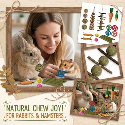 Rabbits And Hamster Chew Toy Set