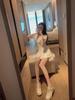 2023 Women's Slim Fit Ice Silk Knit Polo Shirt In White - Summer Short-Sleeved Top