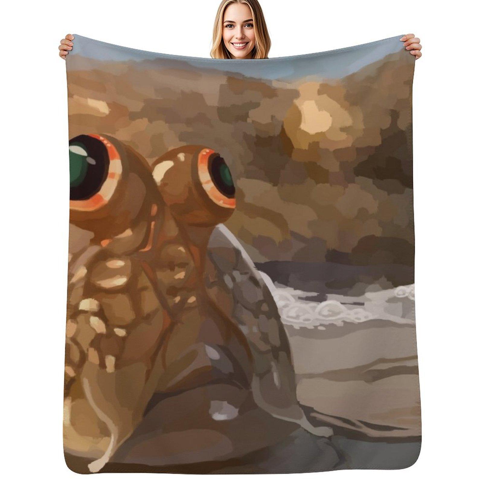 mudskipper in the pond Throw Blanket Ultra Soft Flannel Fleece Blanket for All Seasons Size: 75*100cm, Weight: 230 GSM