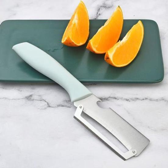 2 in 1 Vegetable Peeler And Bottle Opener, Stainless Steel Fruit Cutter for Sugarcane Potato, Multifunctional Kitchen Tool