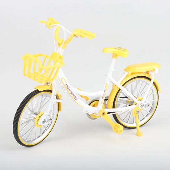 1:8 Scale Miniature Bicycle Model Movable Joints Alloy Die-Cast Bicycle Sculpture Simulation Bike Toy Home Office Decoration Cycling Enthusiasts Gift