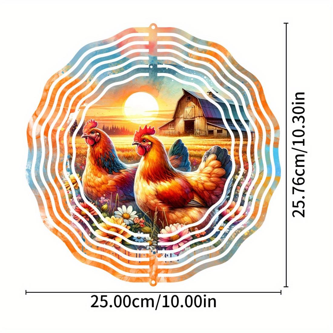 

Флюгер-вертушка из нержавеющей стали в виде курицы - Идеальный подарок для мужчин и женщин, Кинетическая скульптура петуха из металла для дома/сада 01A