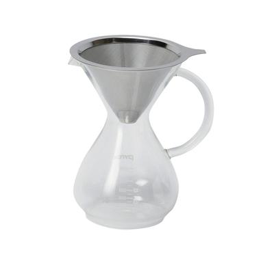 Caraffa da Caffè PYREX, 600ml, con Filtro in Acciaio Inossidabile, CP-8537, Trasparente