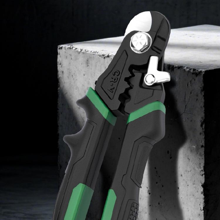 Industrial 7 Inch Cable Cutter Snips For 6mm Steel Wire High Carbon Blade Comfortable Nonslip Handle Ergonomic Design