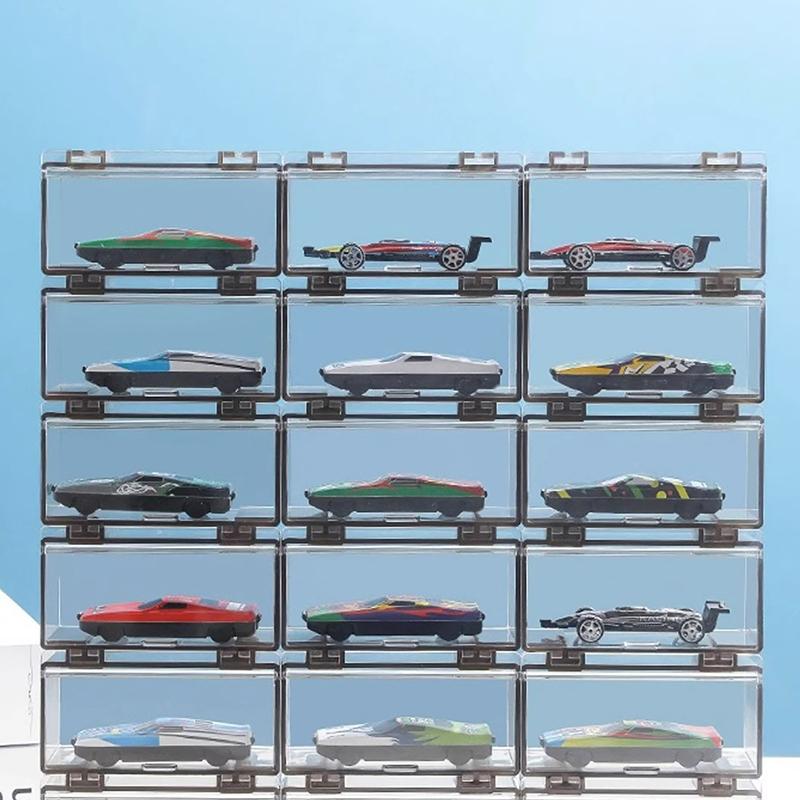 Autíčka Průhledný Prachotěsný Carro Model Kolekce Displej Kombinovatelný Skořepina Akrylový Úložný Box Pro Kluky Dárek