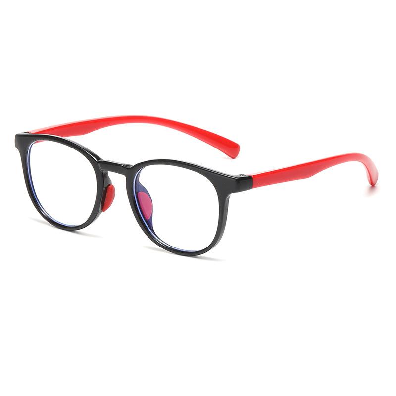 7339 Occhiali Piani Moda Anti-Luce Blu per Bambini e Bambine, Nuovi Occhiali con Montatura Carina a Forma di Bambino, Occhiali per Bambini